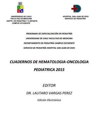 Cuadernos de Hematología y Oncología pediátrica