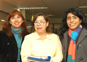 Patricia Jyinett, Gloria Contreras y Angela Wells