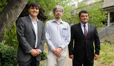 Profesores Felipe Salech, Eduardo Tobar y Juan Velásquez
