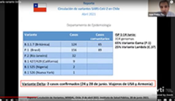 El doctor Juan Pablo Torres explicó que la mayoría de los casos actuales de covid se deben a las variantes Gama y Lambda. 