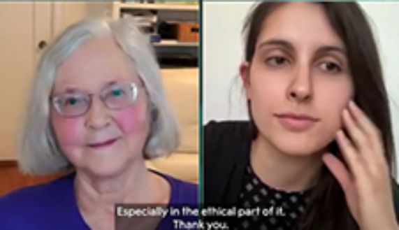 La doctora Elizabeth Blackburn dialogó con la interna de Medicina Lucía del Valle, en el marco de la iniciativa Nobel Prize Dialogue. 